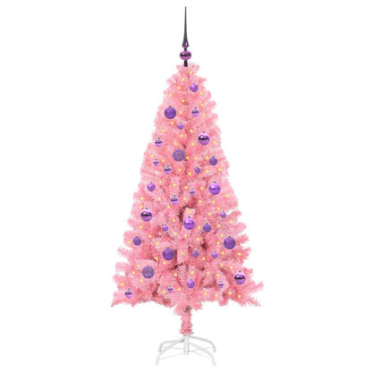 Kerstboom met 150 LED met standaard Roze 150 cm PVC