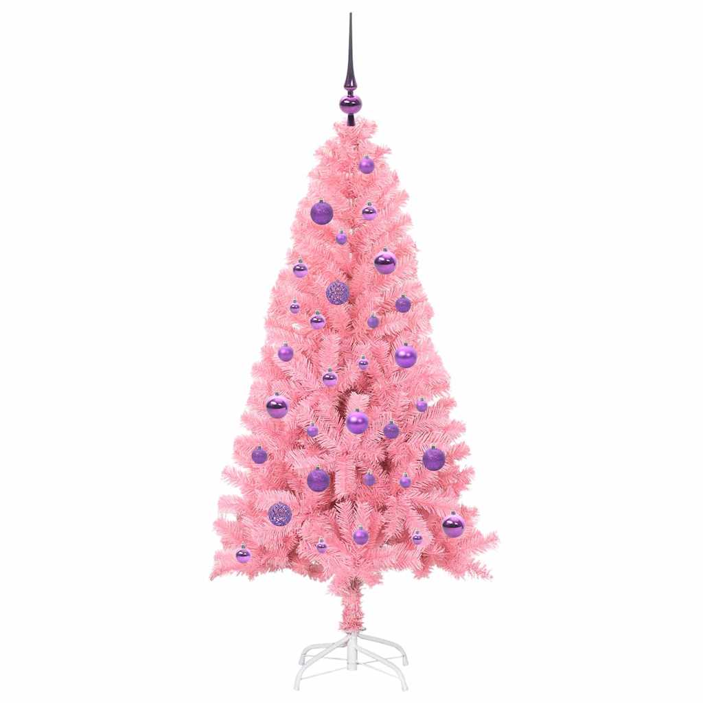 Kerstboom met 150 LED met standaard Roze 150 cm PVC