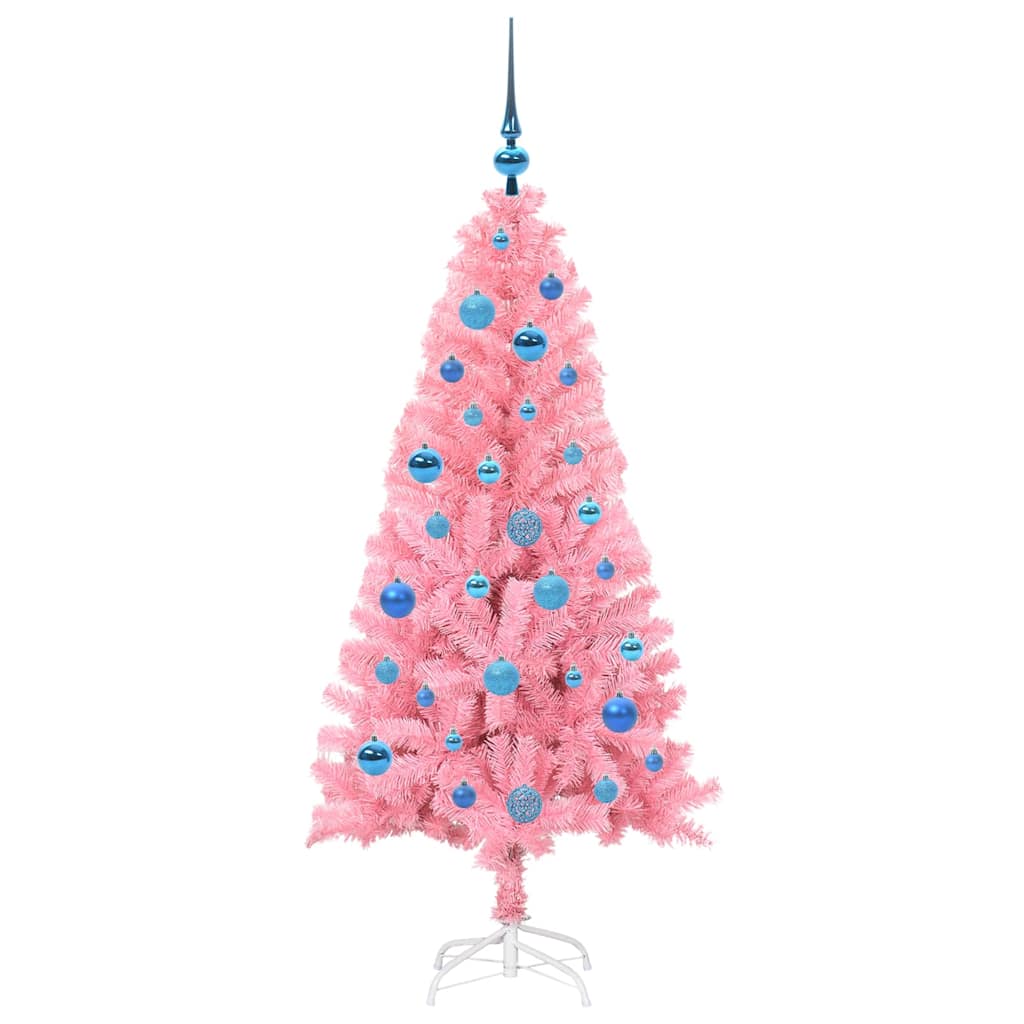 Kerstboom met 150 LED met standaard Roze 150 cm PVC