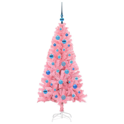 Kerstboom met 150 LED met standaard Roze 150 cm PVC