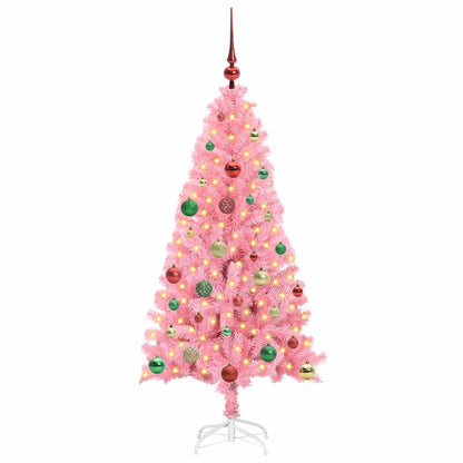 Kerstboom met 150 LED met standaard Roze 150 cm PVC