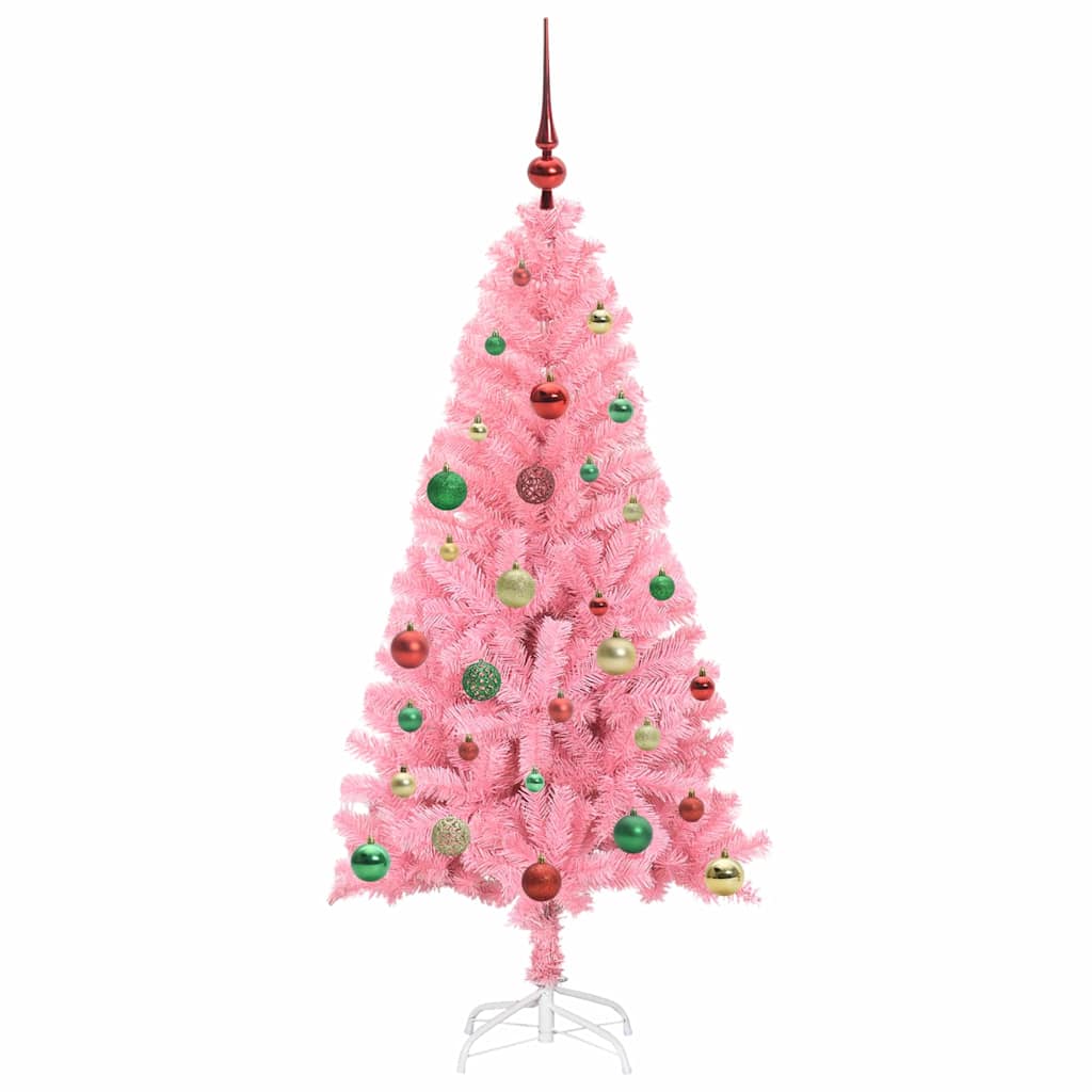 Kerstboom met 150 LED met standaard Roze 150 cm PVC