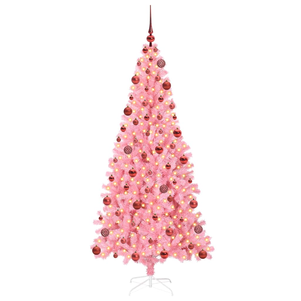 Kerstboom met 300 LED met standaard Roze 180 cm PVC