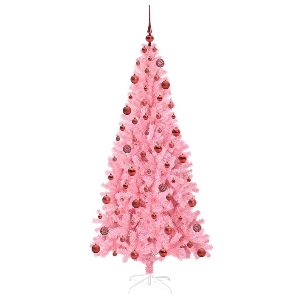 Kerstboom met 300 LED met standaard Roze 180 cm PVC
