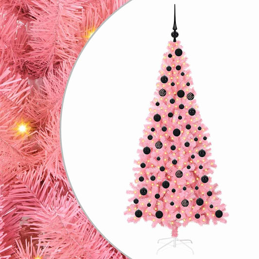 Kerstboom met 300 LED met standaard Roze 180 cm PVC