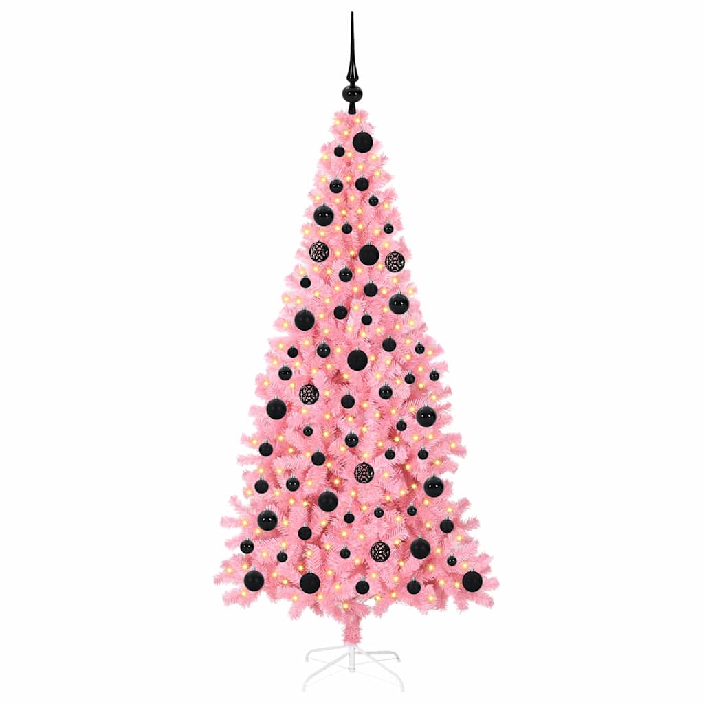 Kerstboom met 300 LED met standaard Roze 180 cm PVC