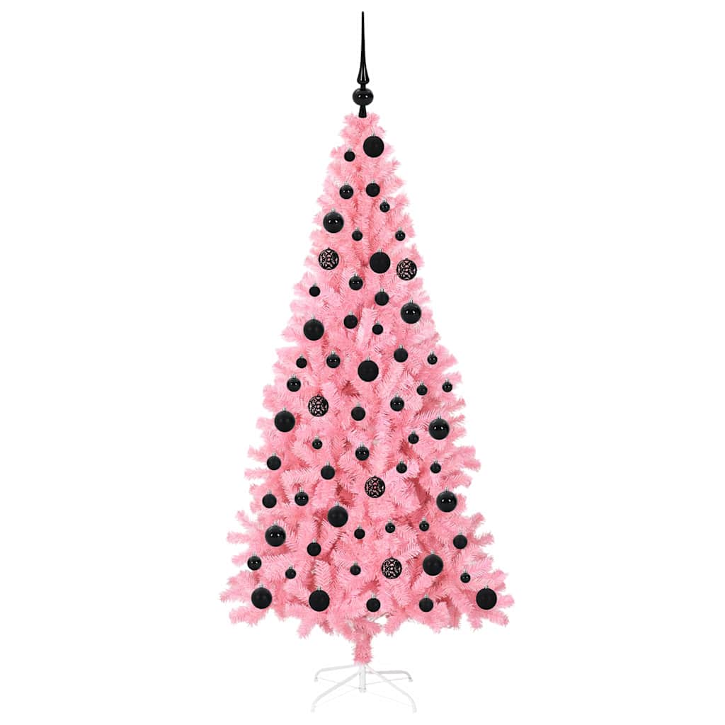 Kerstboom met 300 LED met standaard Roze 180 cm PVC