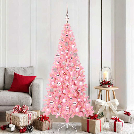 Kerstboom met 300 LED met standaard Roze 180 cm PVC
