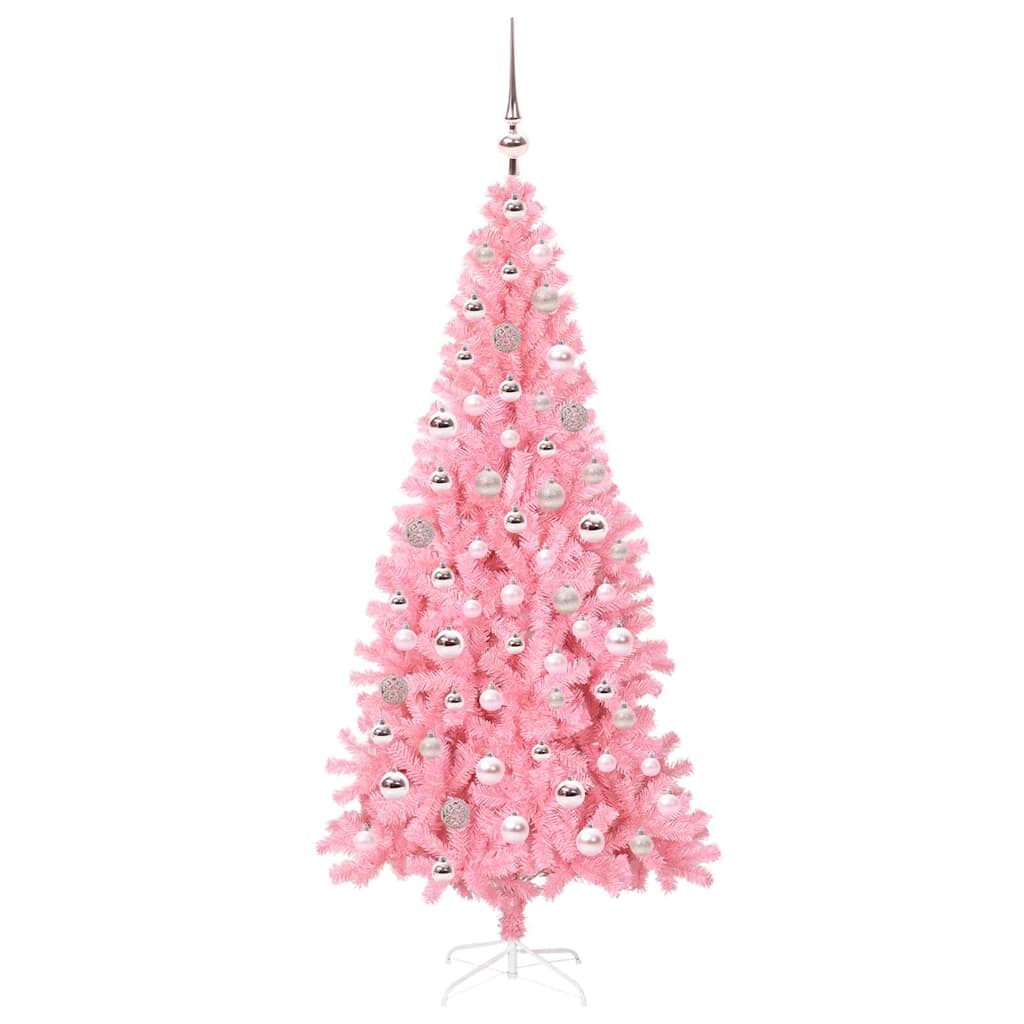 Kerstboom met 300 LED met standaard Roze 180 cm PVC