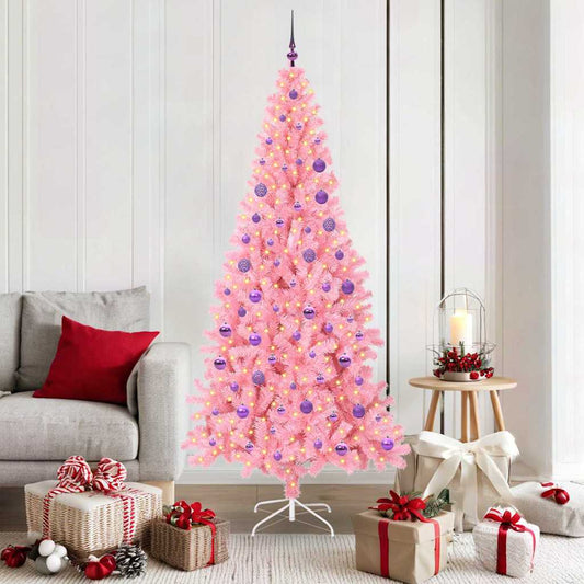 Kerstboom met 300 LED met standaard Roze 180 cm PVC