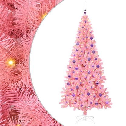 Kerstboom met 300 LED met standaard Roze 180 cm PVC