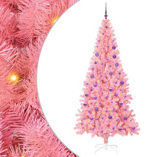 Kerstboom met 300 LED met standaard Roze 180 cm PVC