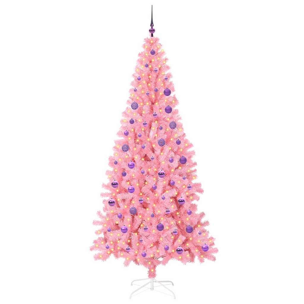 Kerstboom met 300 LED met standaard Roze 180 cm PVC