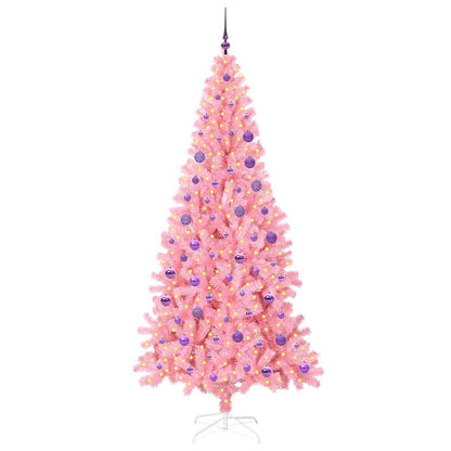 Kerstboom met 300 LED met standaard Roze 180 cm PVC
