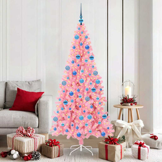 Kerstboom met 300 LED met standaard Roze 180 cm PVC