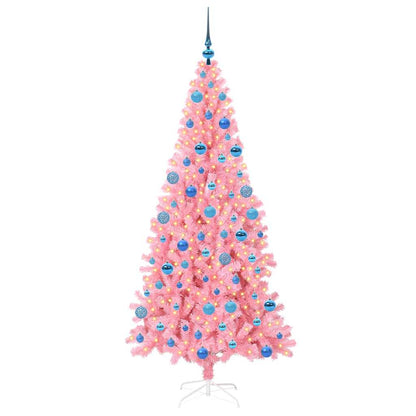 Kerstboom met 300 LED met standaard Roze 180 cm PVC