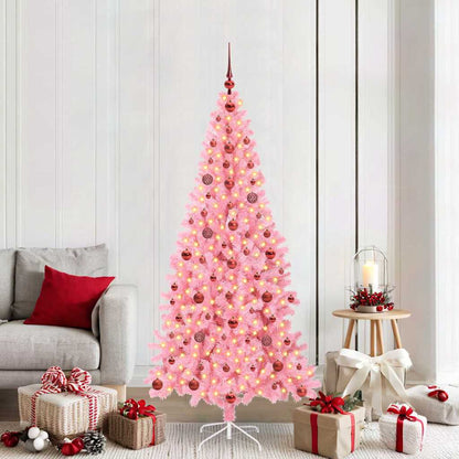 Kerstboom met 300 LED met standaard Roze 210 cm PVC