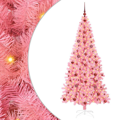 Kerstboom met 300 LED met standaard Roze 210 cm PVC