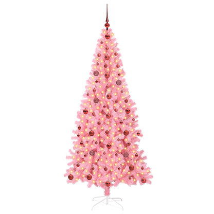 Kerstboom met 300 LED met standaard Roze 210 cm PVC