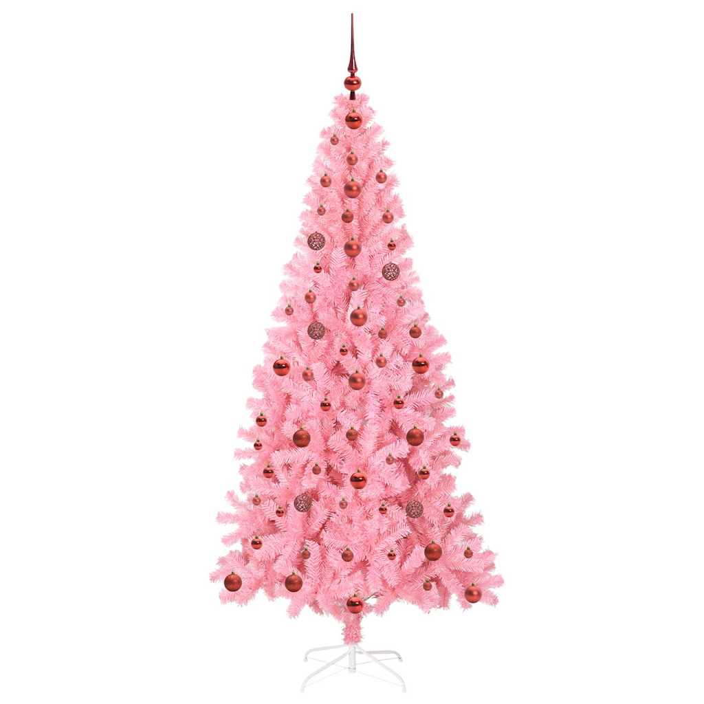 Kerstboom met 300 LED met standaard Roze 210 cm PVC