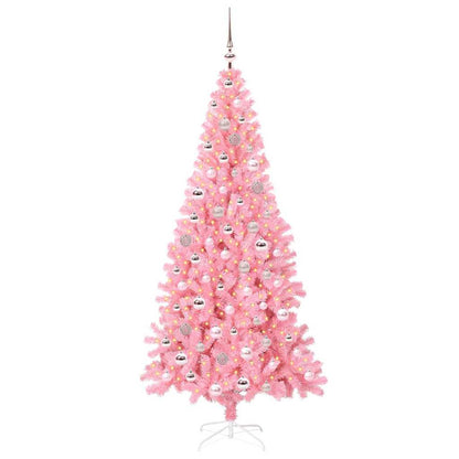 Kerstboom met 300 LED met standaard Roze 210 cm PVC