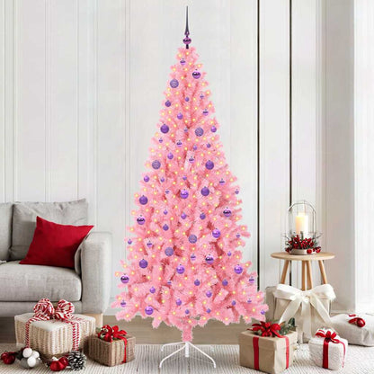 Kerstboom met 300 LED met standaard Roze 210 cm PVC