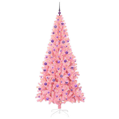 Kerstboom met 300 LED met standaard Roze 210 cm PVC