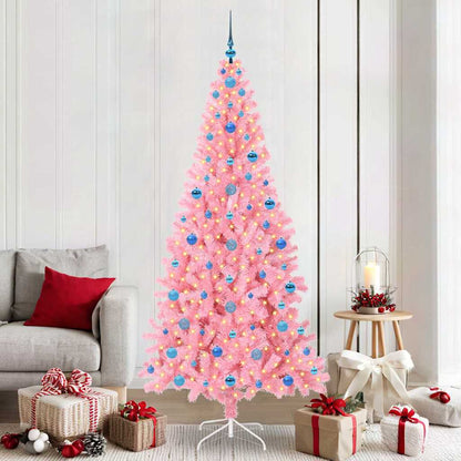 Kerstboom met 300 LED met standaard Roze 210 cm PVC