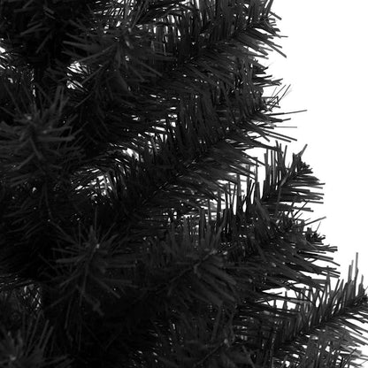 Kerstboom met 150 LED met standaard Zwart 150 cm PVC