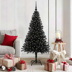 150 cm / Zwart / met 150 LED's en zwarte ballen