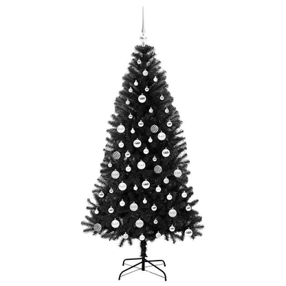 Kerstboom met 300 LED met standaard Zwart 180 cm PVC