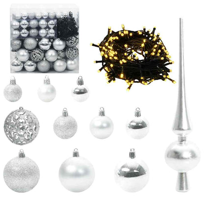 Kerstboom met 300 LED met standaard Zwart 180 cm PVC