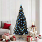 180 cm / Zwart / met 300 LED's en blauwe ballen