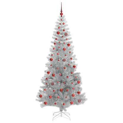 Kerstboom met 300 LED met standaard Zilver 210 cm PET