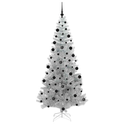 Kerstboom met 300 LED met standaard Zilver 210 cm PET