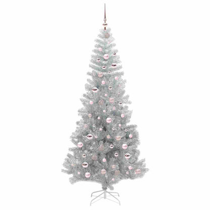 Kerstboom met 300 LED met standaard Zilver 210 cm PET
