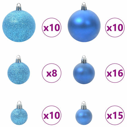 Kerstboom met 300 LED met standaard Zilver 210 cm PET