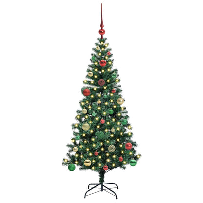 Kunstmatig Voorverlicht Kerstboom Groen 150 cm PVC en Metaal