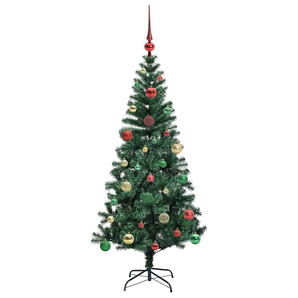Kunstmatig Voorverlicht Kerstboom Groen 150 cm PVC en Metaal