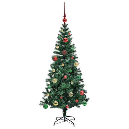 Kunstmatig Voorverlicht Kerstboom Groen 150 cm PVC en Metaal