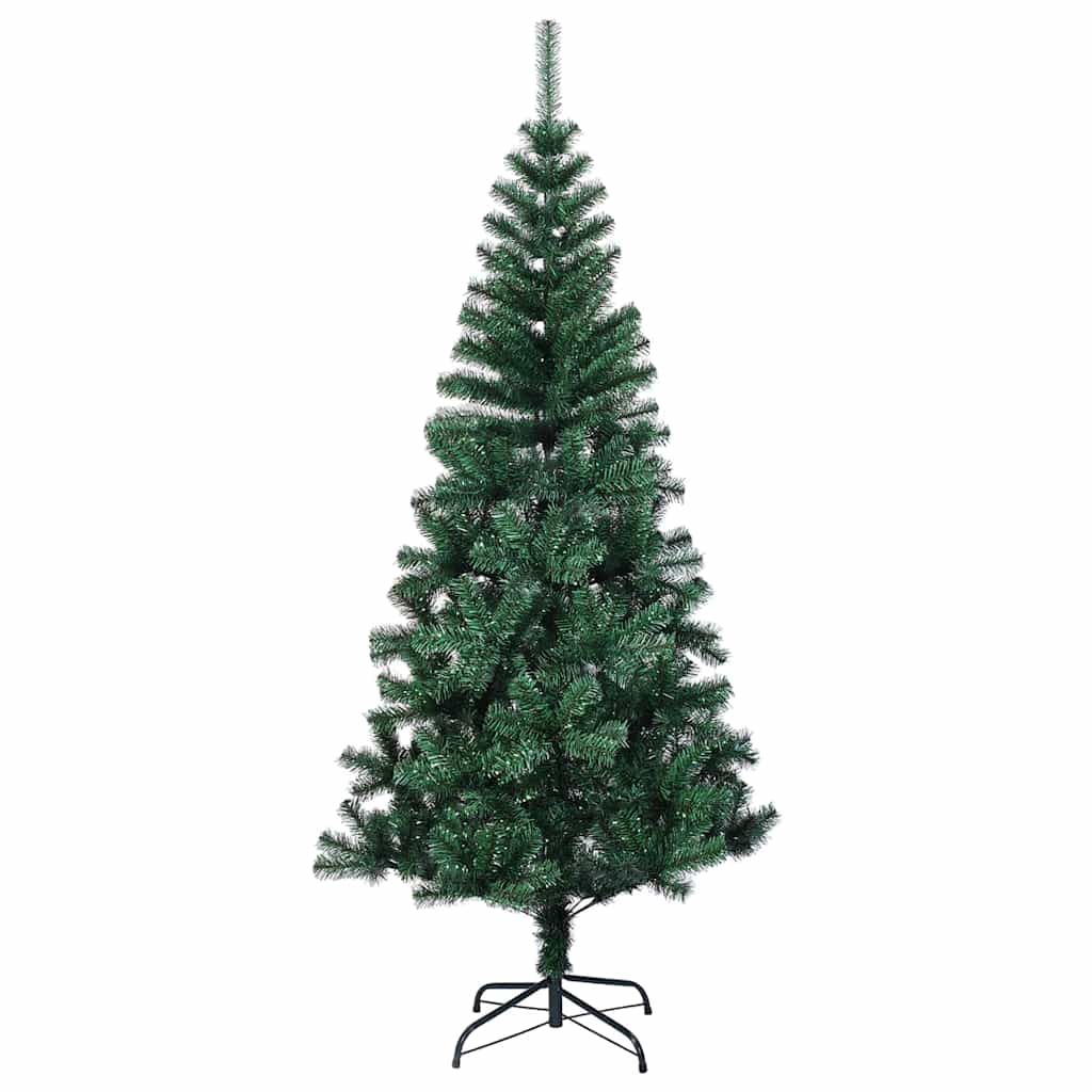 Kunstmatig Voorverlicht Kerstboom Groen 150 cm PVC en Metaal