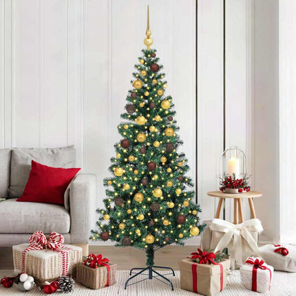 Kunstmatig Voorverlicht Kerstboom Groen Pvc En Metaal