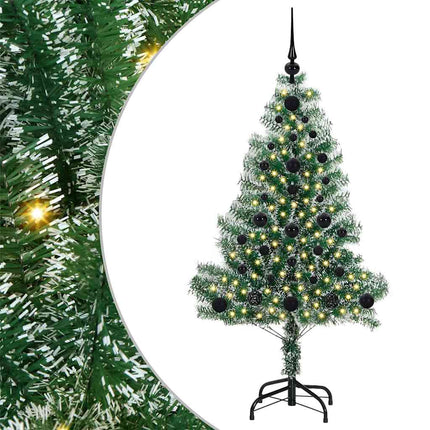 Kunstmatige Kerstboom Sneeuw Gevlochten Met Led Licht