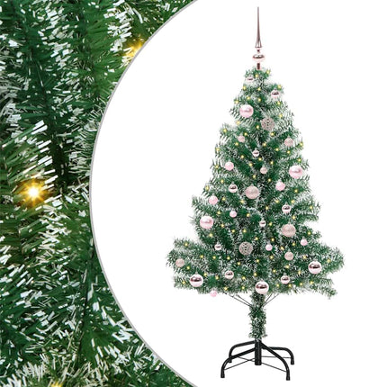 Kunstmatige Kerstboom Sneeuw Gevlochten Met Led Licht