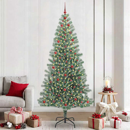 Kunstmatige Kerstboom Sneeuw Gevlochten Met Led Licht