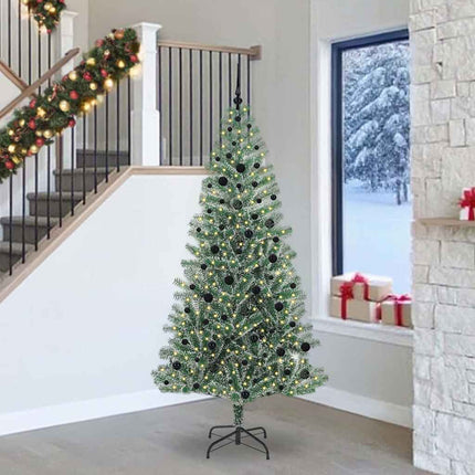 Kunstmatige Kerstboom Sneeuw Gevlochten Met Led Licht