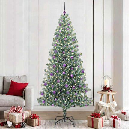 Kunstmatige Kerstboom Sneeuw Gevlochten Met Led Licht
