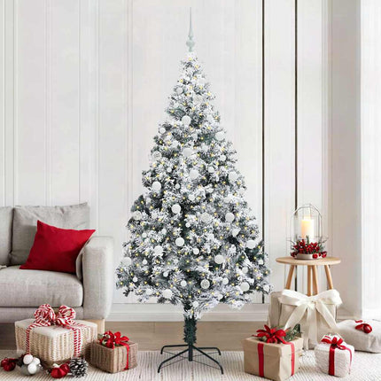 Kunstkerstboom Met 150 Led Wit 150 Cm Pvc En Staal En Kunststof