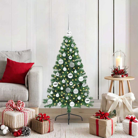Kunstmatig Voorverlicht Kerstboom met 150 LED Groen 120 cm PVC