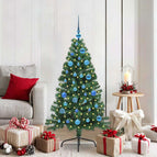 150 cm / Groen / met 61 blauwe ballen